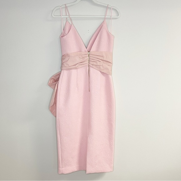 Rebecca Vallance Monique V-Wired Textured Bow Midi Dress NWT Size 4 US / 8 AUS - Picture 12 of 12